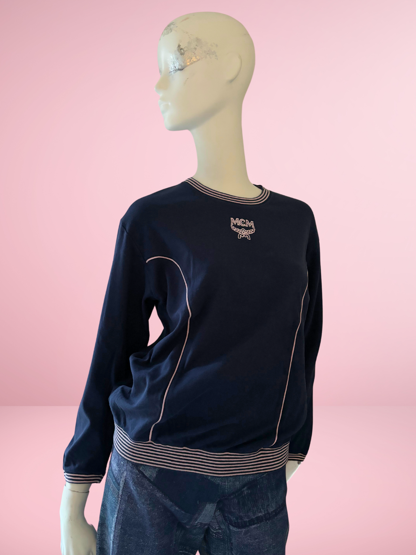 Vintage MCM Logo Jersey Sweatshirt