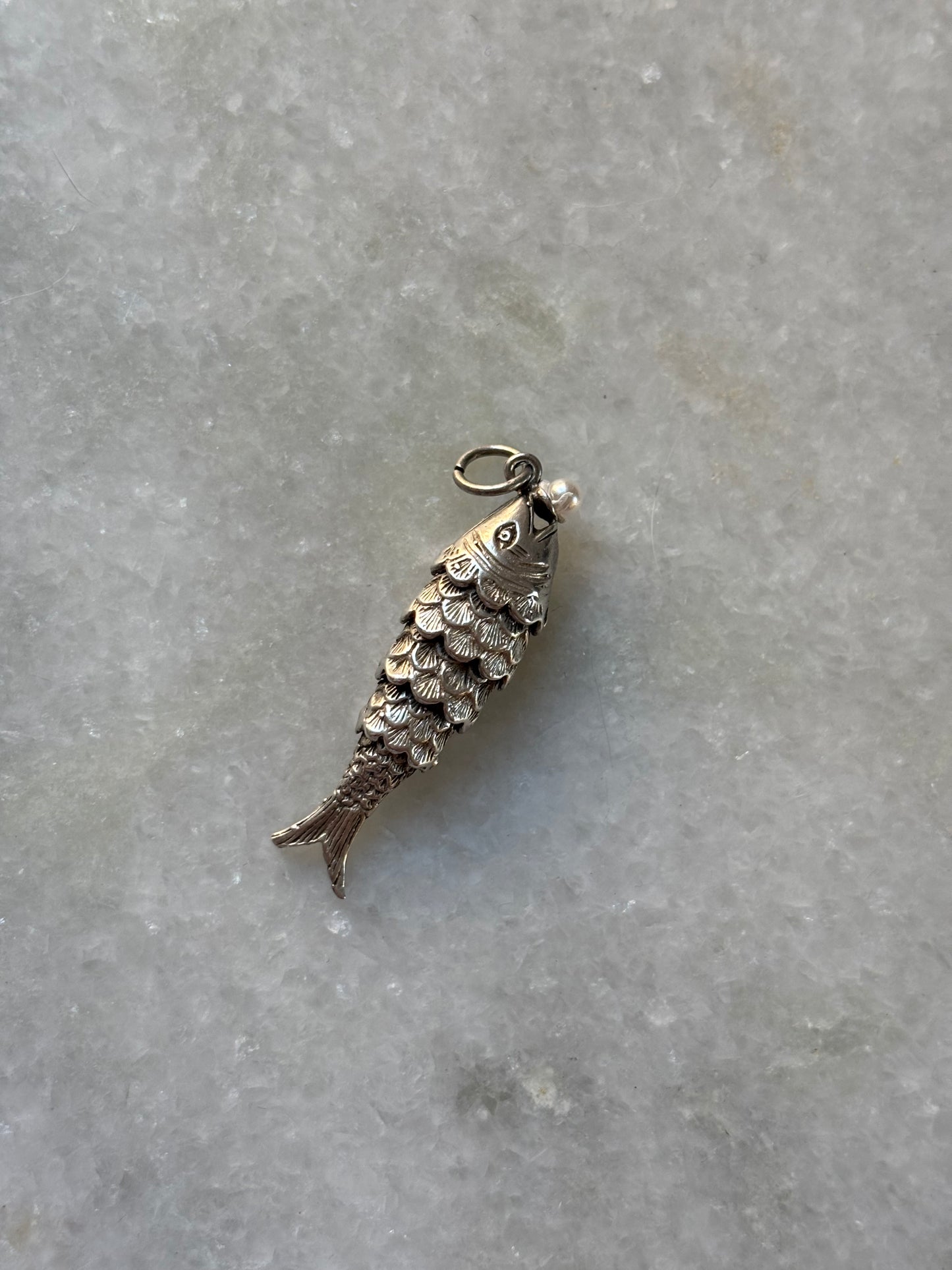 RESERVED - Sterling Silver Fish Charm
