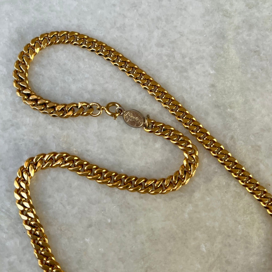 Napier Gold Plated Swirly Heart Necklace