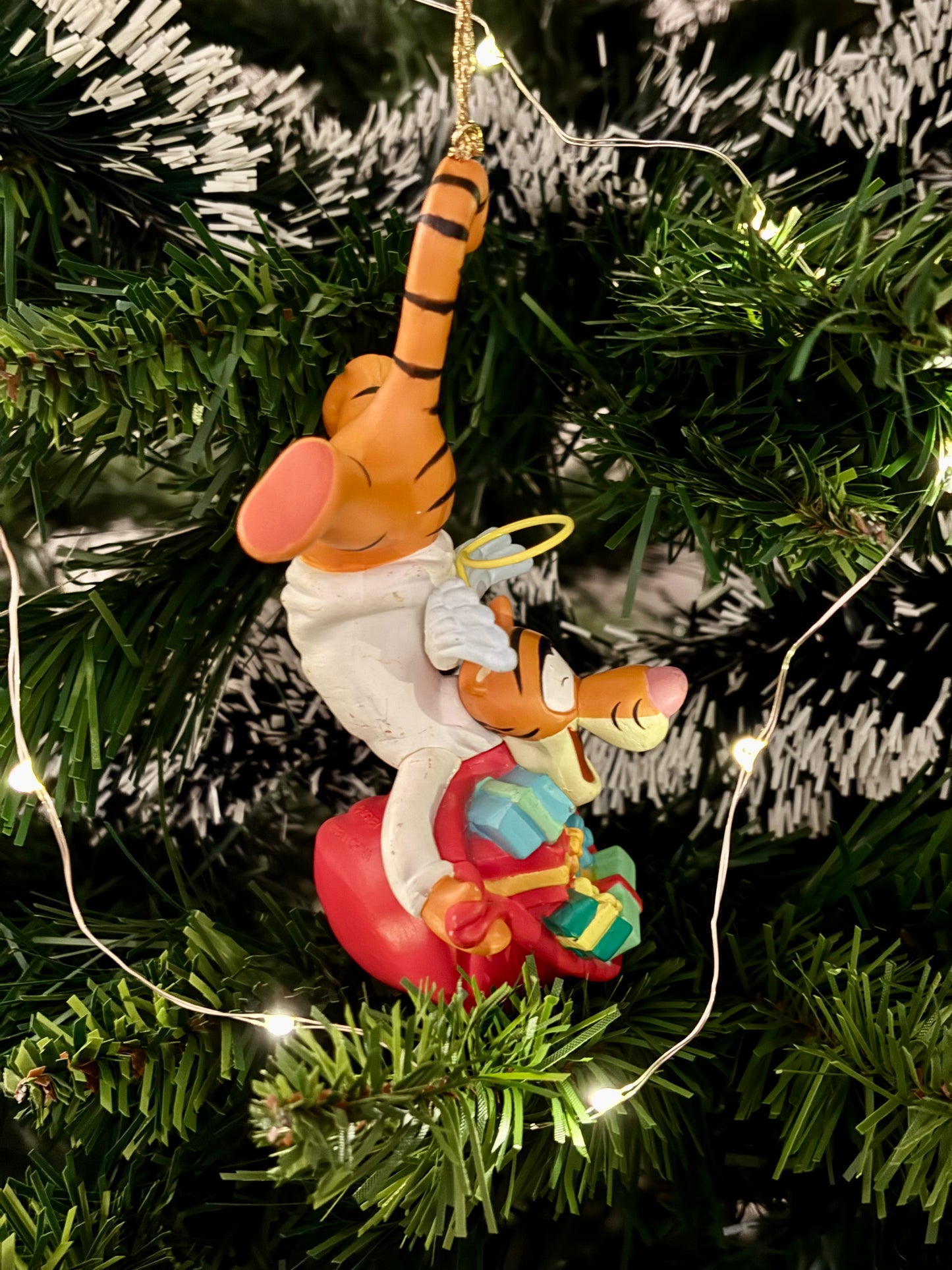 Angel Tigger with Presents Christmas Decoration