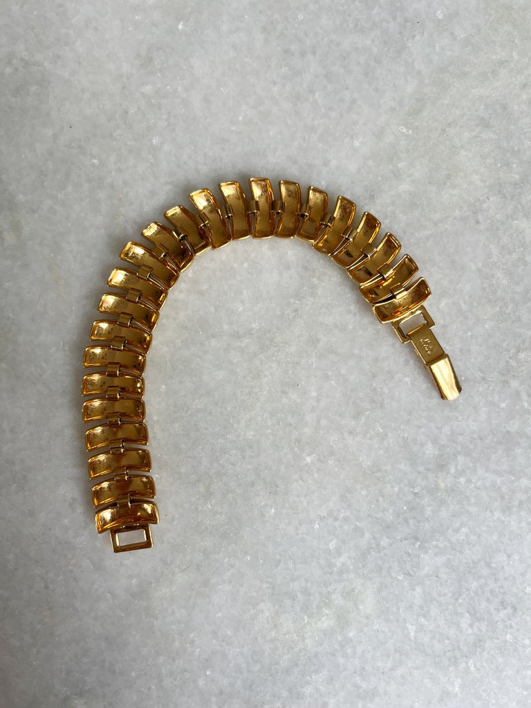 Napier Gold Plated Articulated Link Bracelet