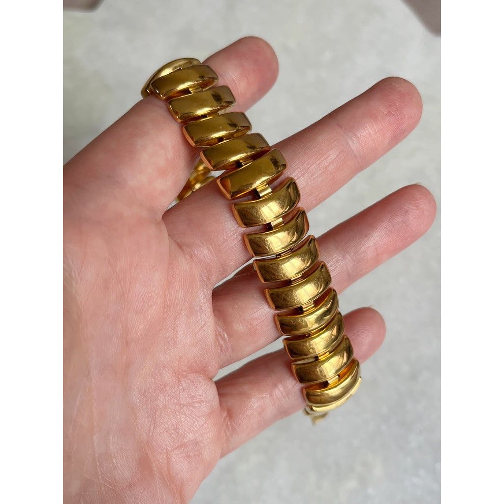 Napier Gold Plated Articulated Link Bracelet