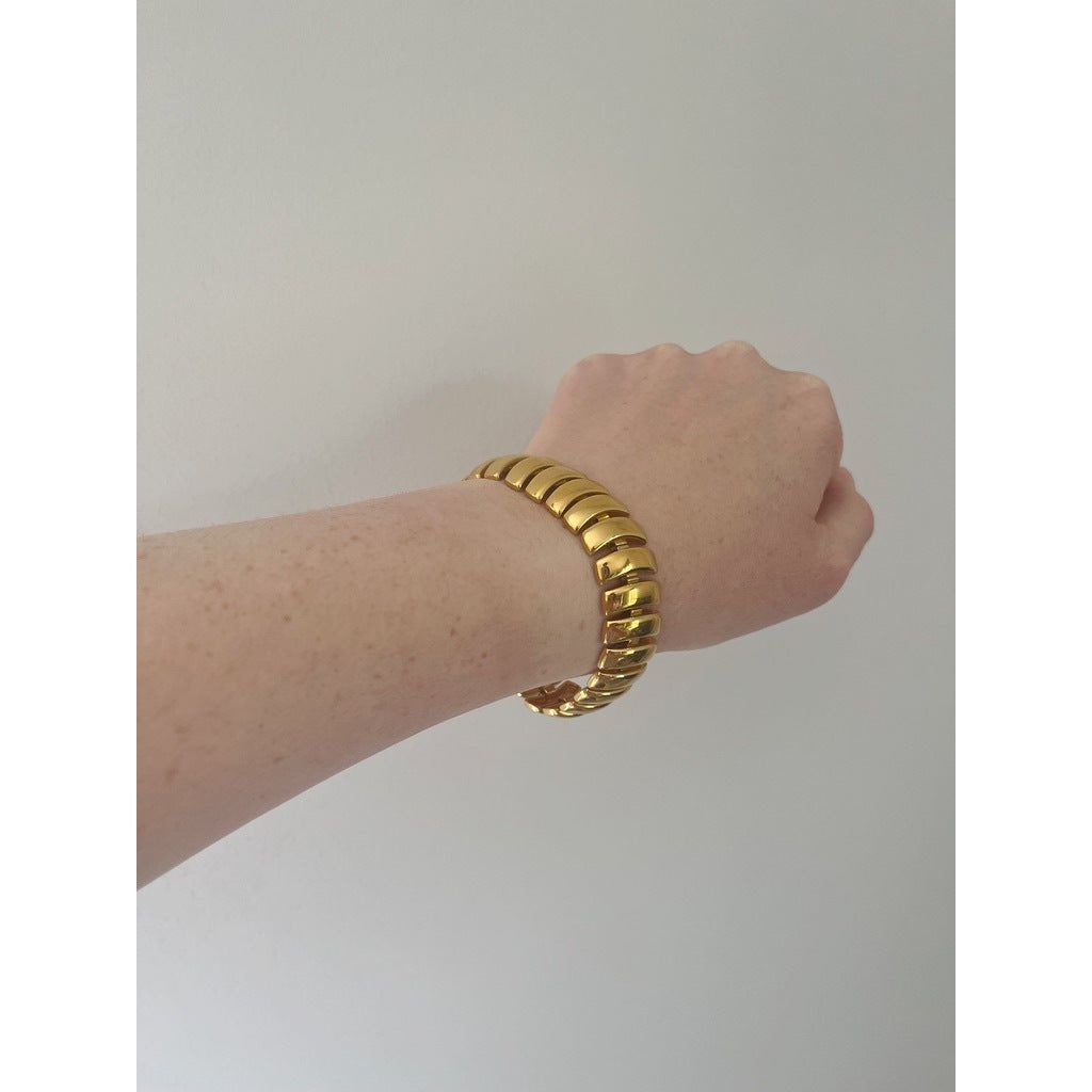 Napier Gold Plated Articulated Link Bracelet