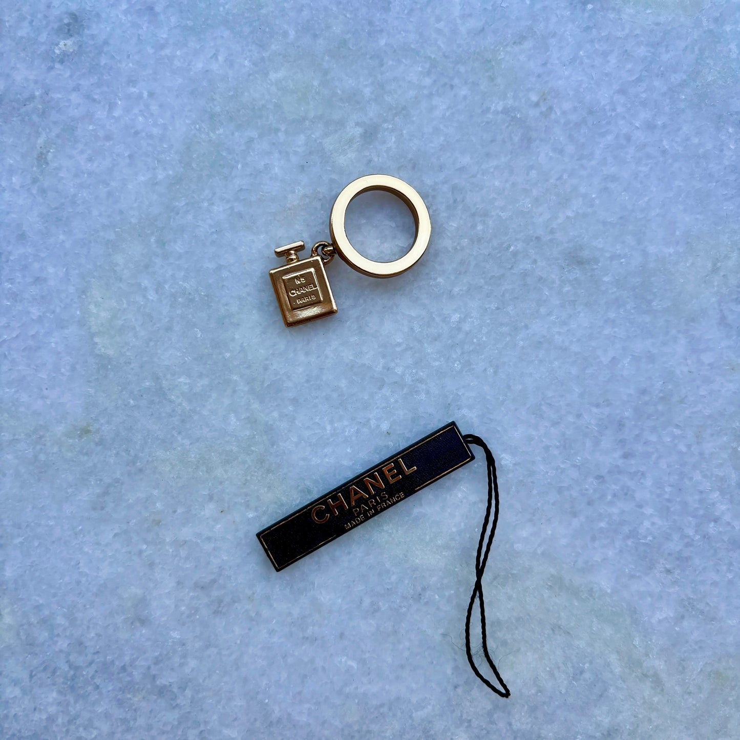 Chanel Gold Plated No 5 Perfume Bottle Ring with Box