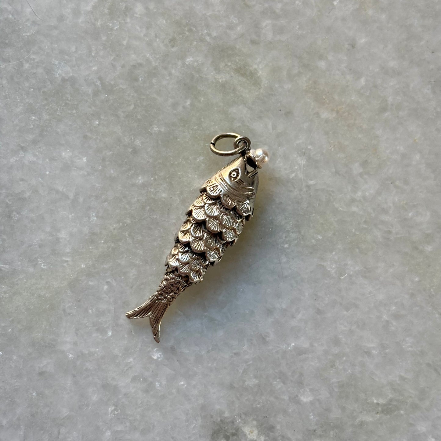 RESERVED - Sterling Silver Fish Charm