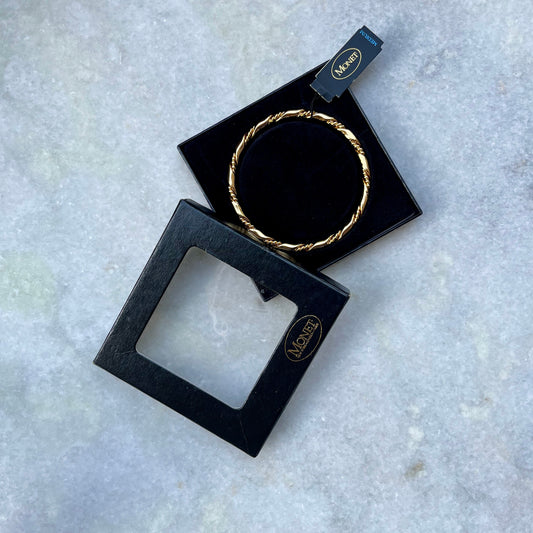 Monet Gold Plated Twist Bangle in Box