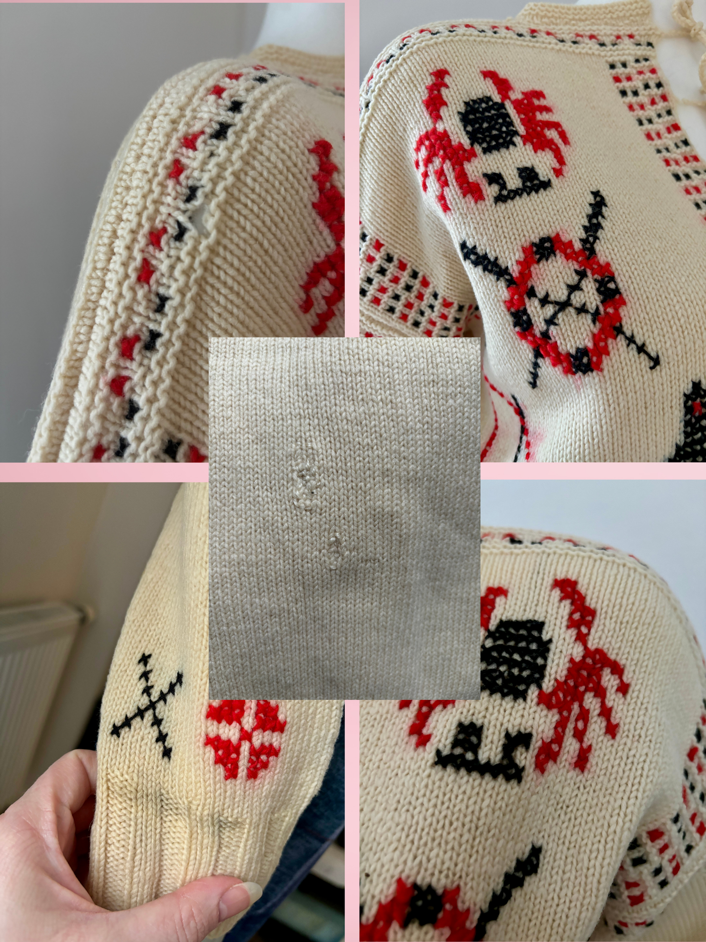 Vintage Knitted Maritime Sea Themed Jumper