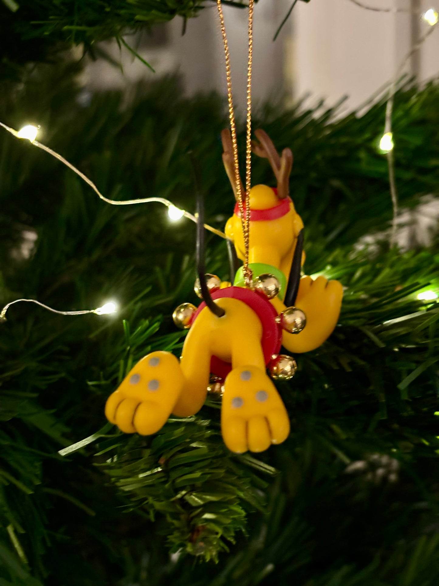 Pluto with Reindeer Antlers Christmas Decoration