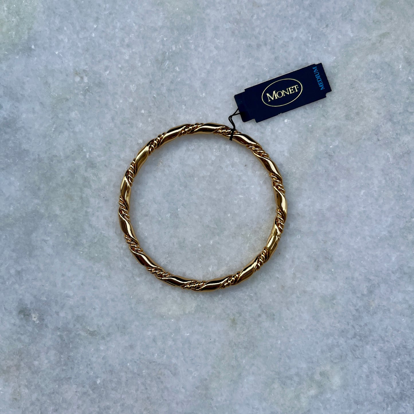Monet Gold Plated Twist Bangle in Box