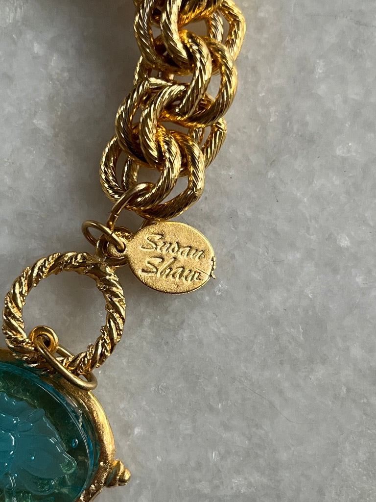 Susan Shaw Gold Plated Venetian Glass Bee Bracelet