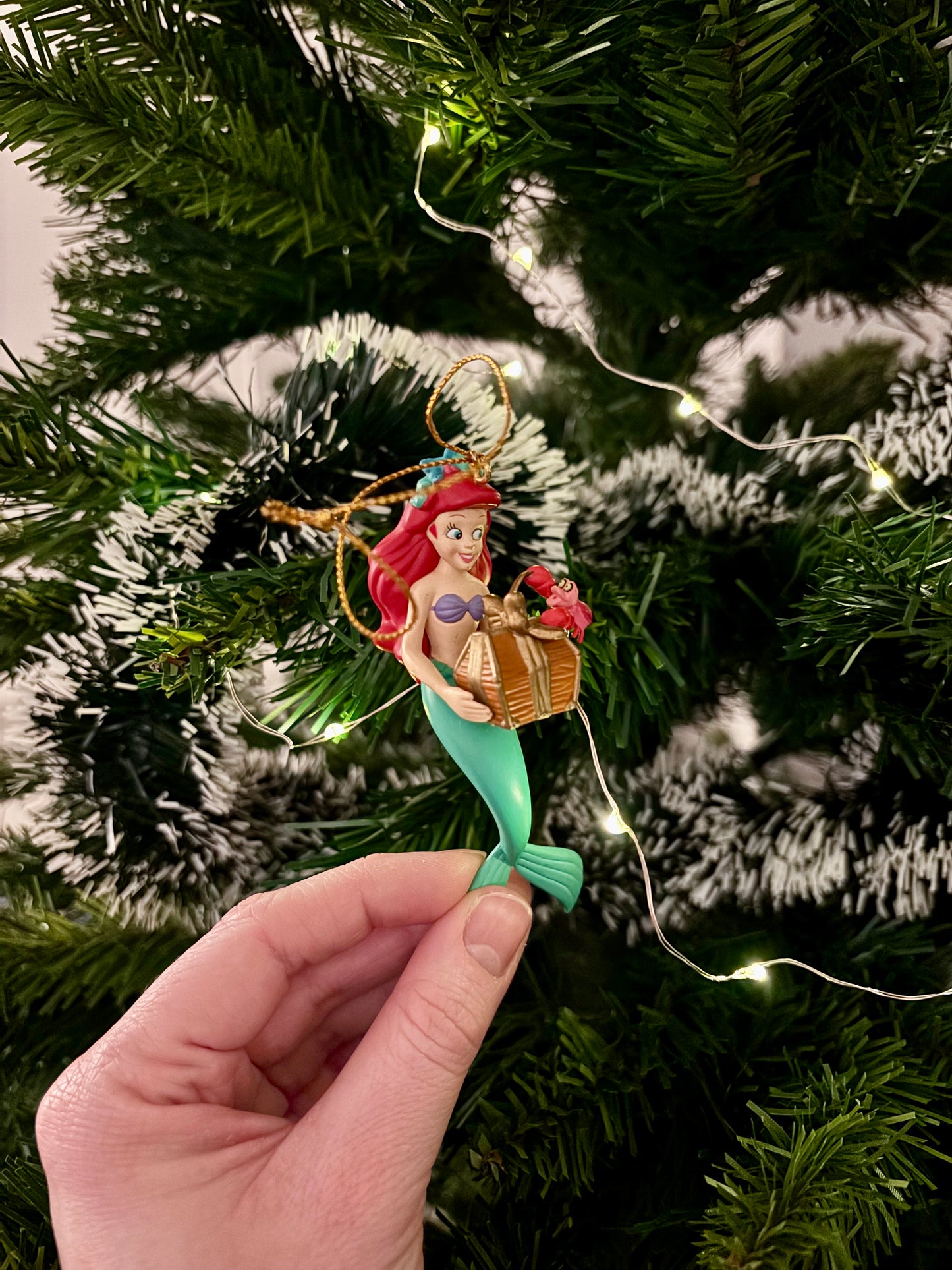 The Little Mermaid Ariel with Treasure Chest Christmas Decoration