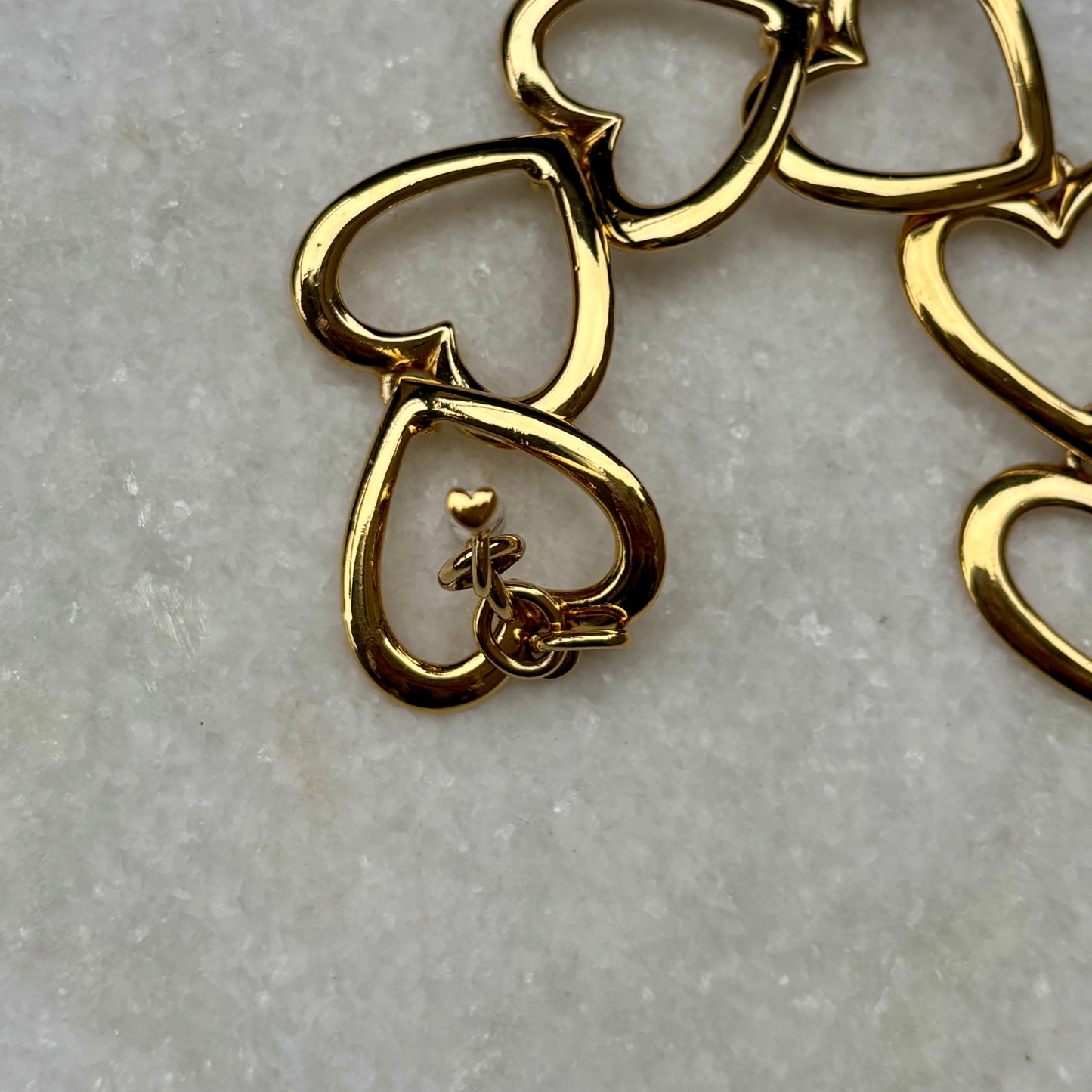 Monet Gold Plated Heart Link T-Bar Bracelet