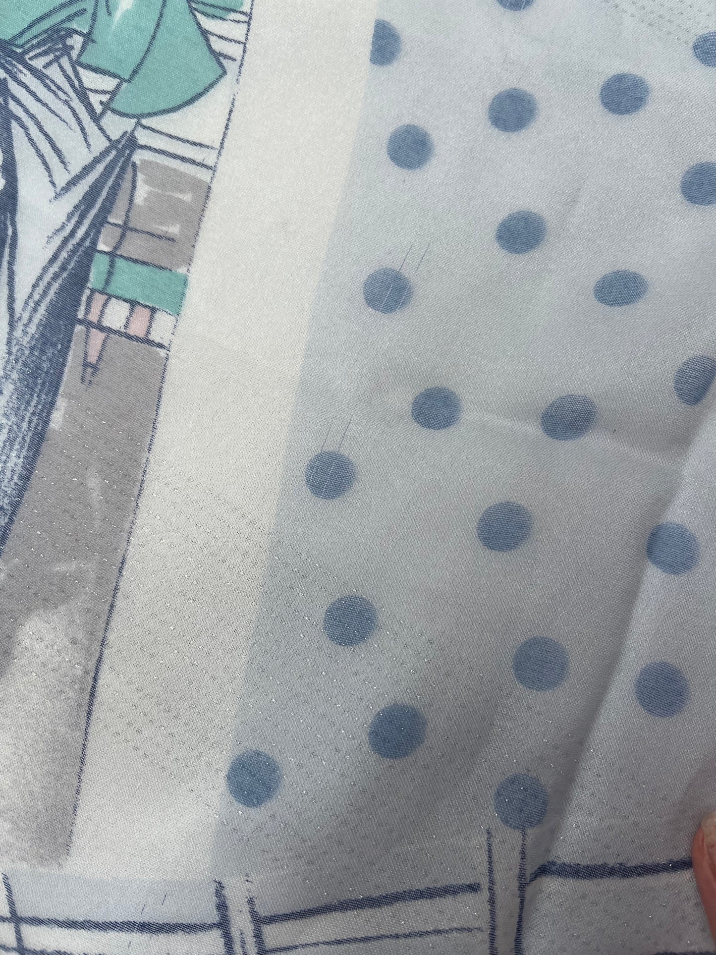 Rare 1960s Vintage Magazine Cover Print Chiffon Scarf