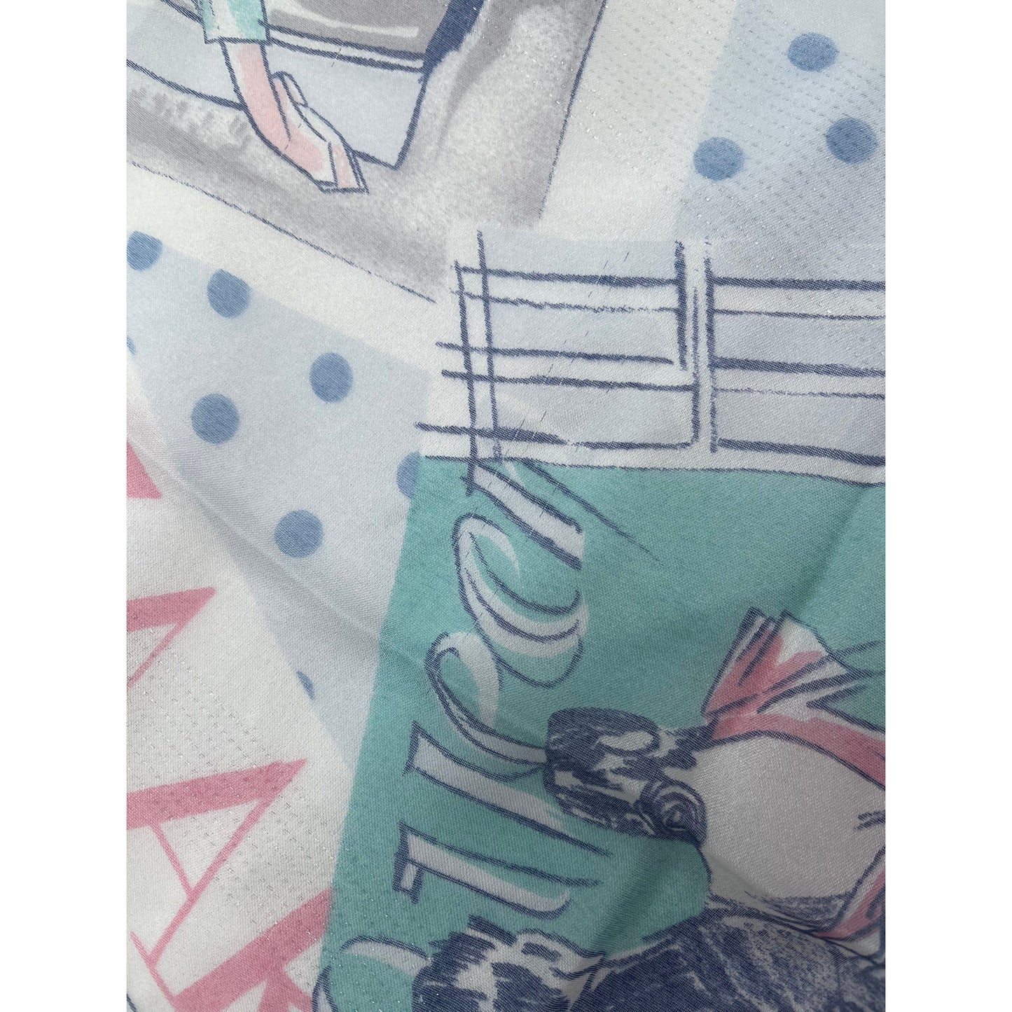 Rare 1960s Vintage Magazine Cover Print Chiffon Scarf