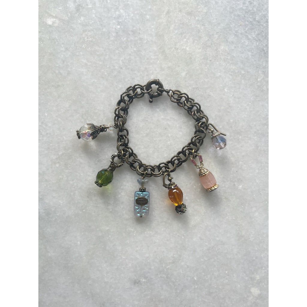 Sweet Romance Perfume Bottle Charm Bracelet