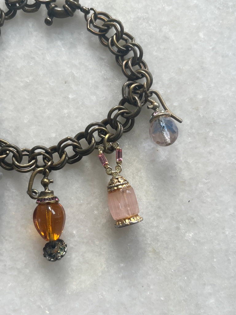 Sweet Romance Perfume Bottle Charm Bracelet