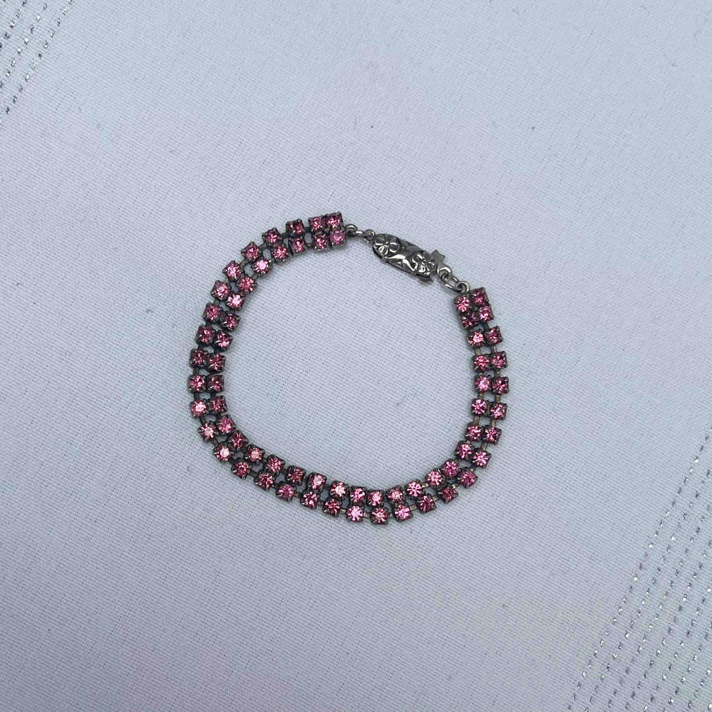 Pretty Pink Rhinestone Bracelet