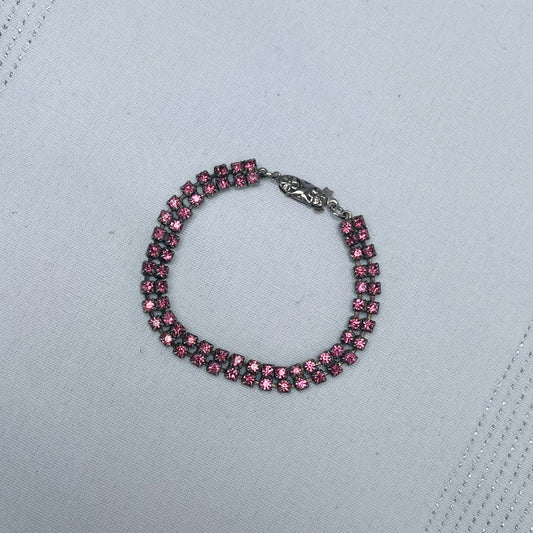 Pretty Pink Rhinestone Bracelet