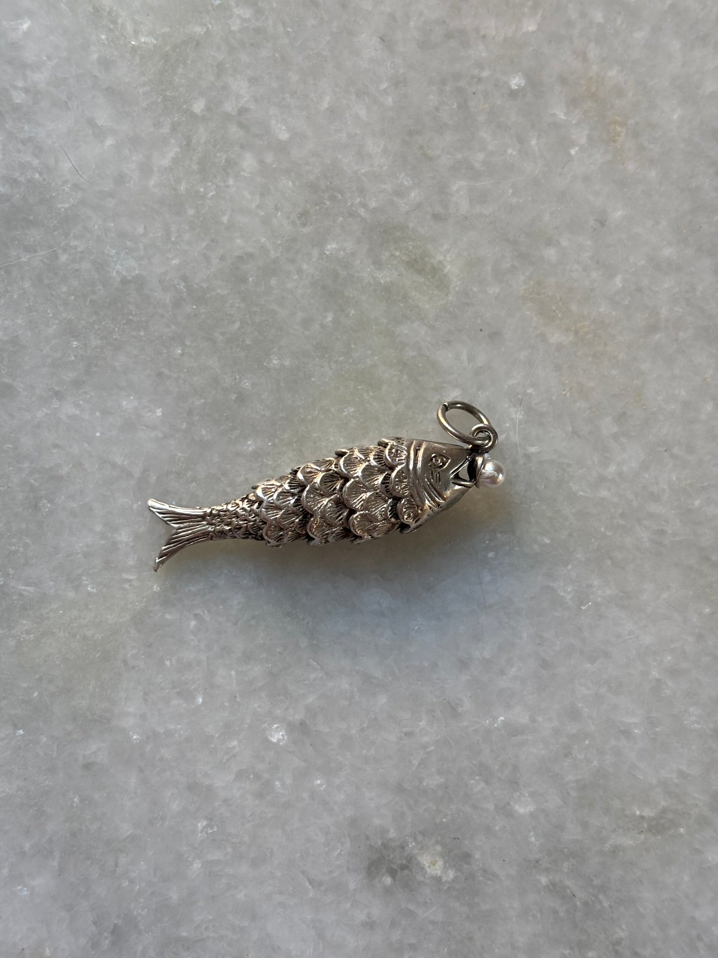 RESERVED - Sterling Silver Fish Charm