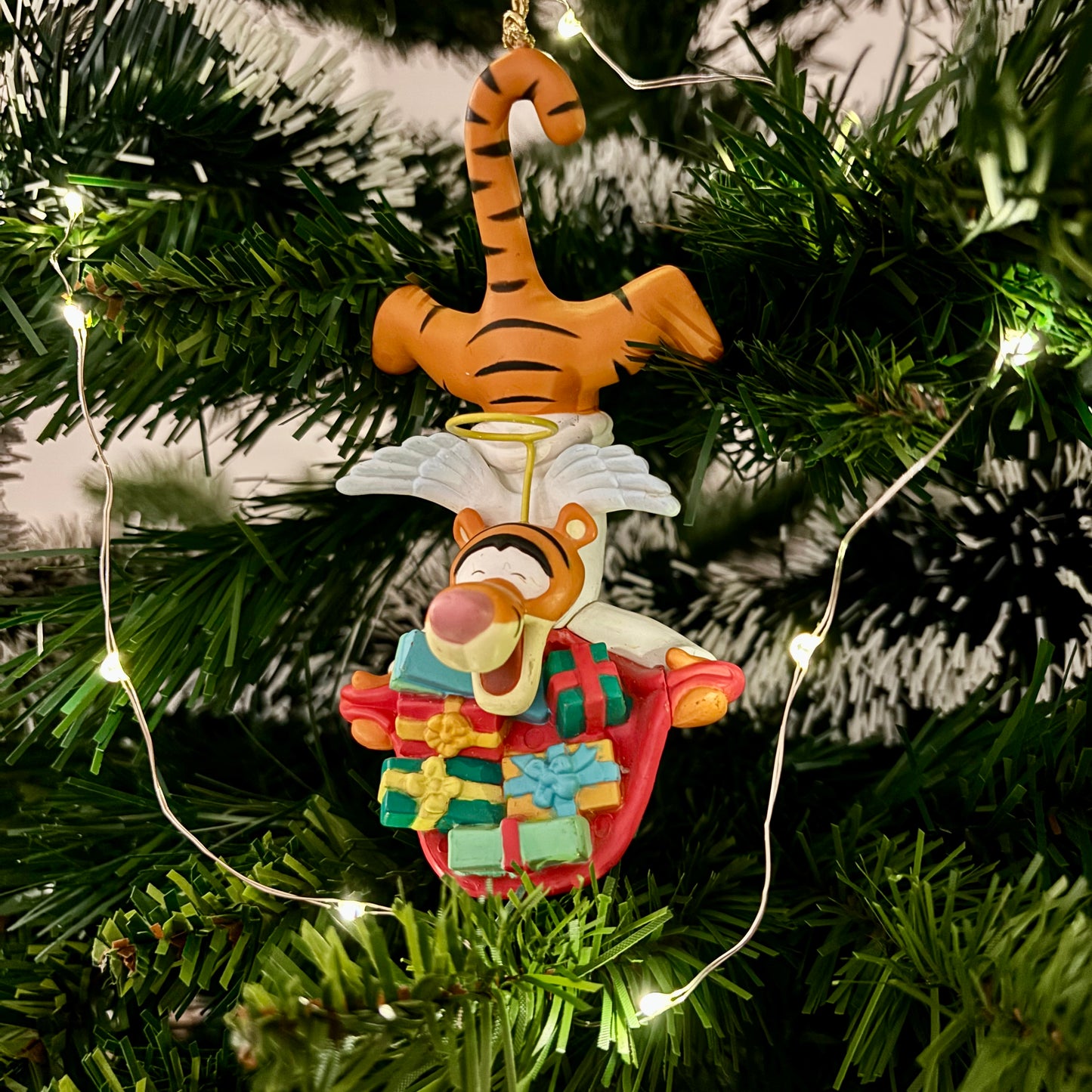 Angel Tigger with Presents Christmas Decoration