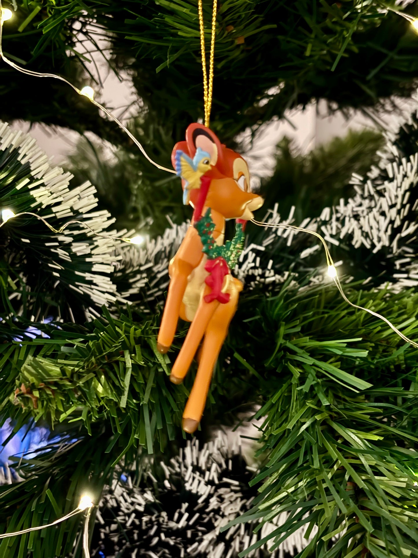 Bambi with Bluebird Garland Christmas Decoration