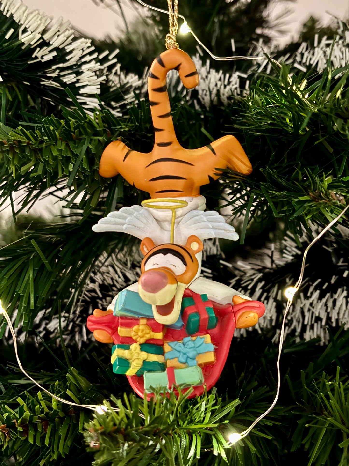 Angel Tigger with Presents Christmas Decoration