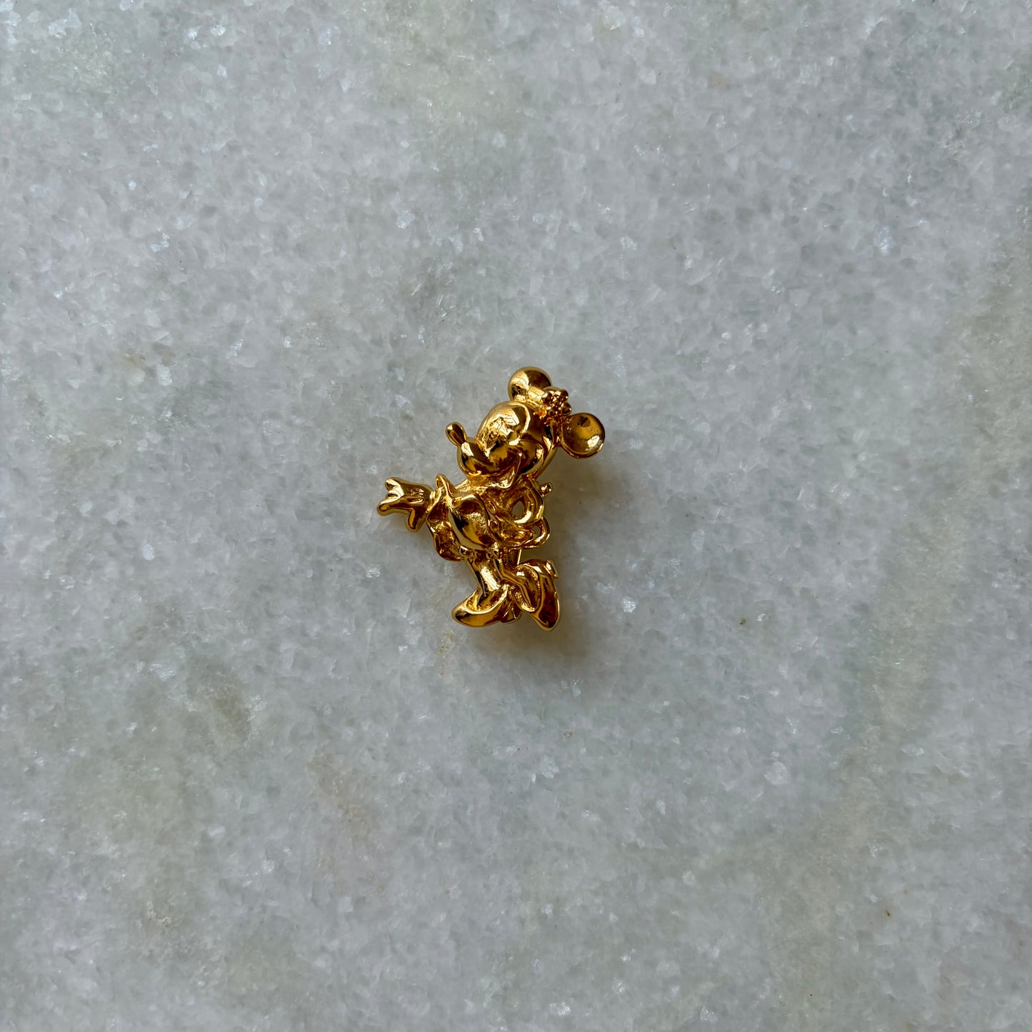 Vintage Minnie Mouse Gold Plated Small Brooch