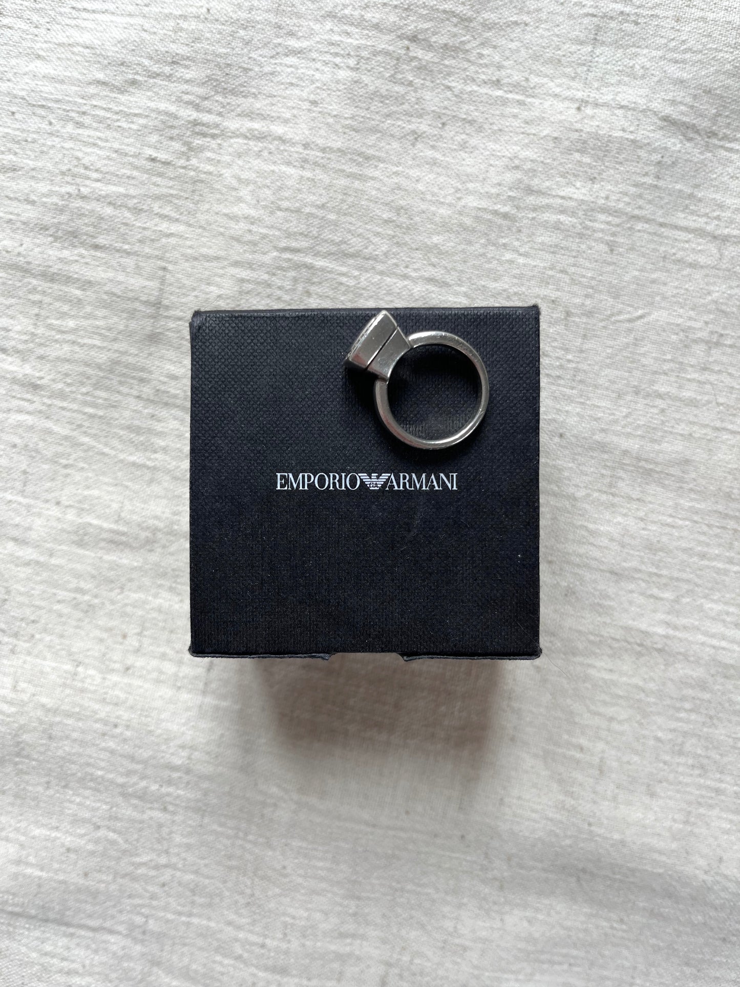 Emporio Armani Sterling Silver Ring in Box