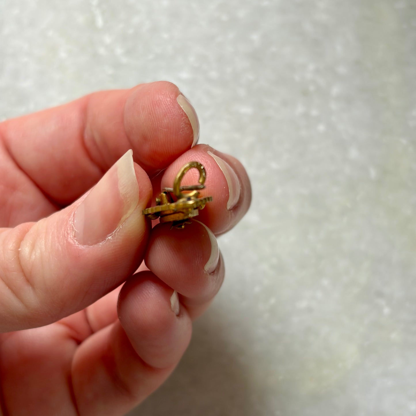 Late Victorian Gold and Rose Gold Tone Floral Bar Brooch by AJC