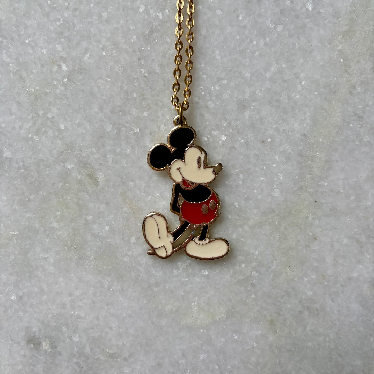 Vintage Mickey Mouse Pendant Necklace by Walt Disney Productions
