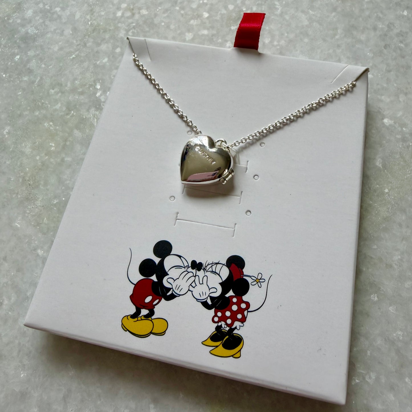 Mickey Mouse & Friends Silver Plated Heart Locket Necklace