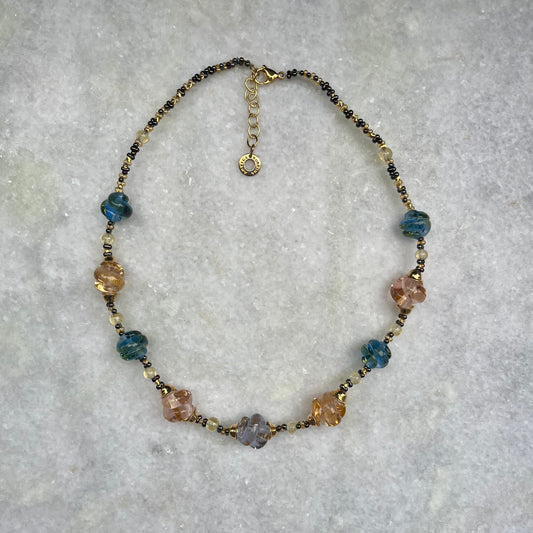 Antica Murrina Pastel Coloured Glass Bead Necklace