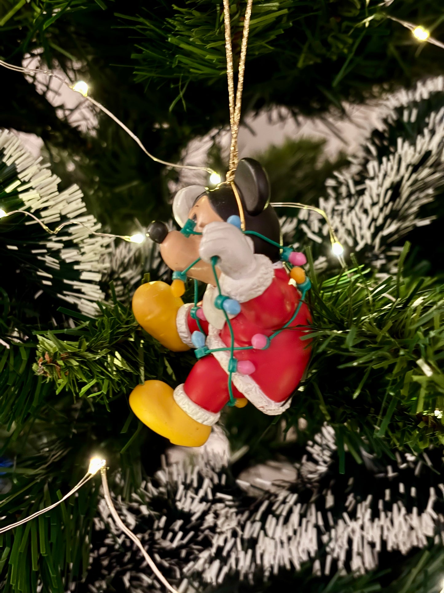 Mickey Mouse with Tangled Lights Christmas Decoration