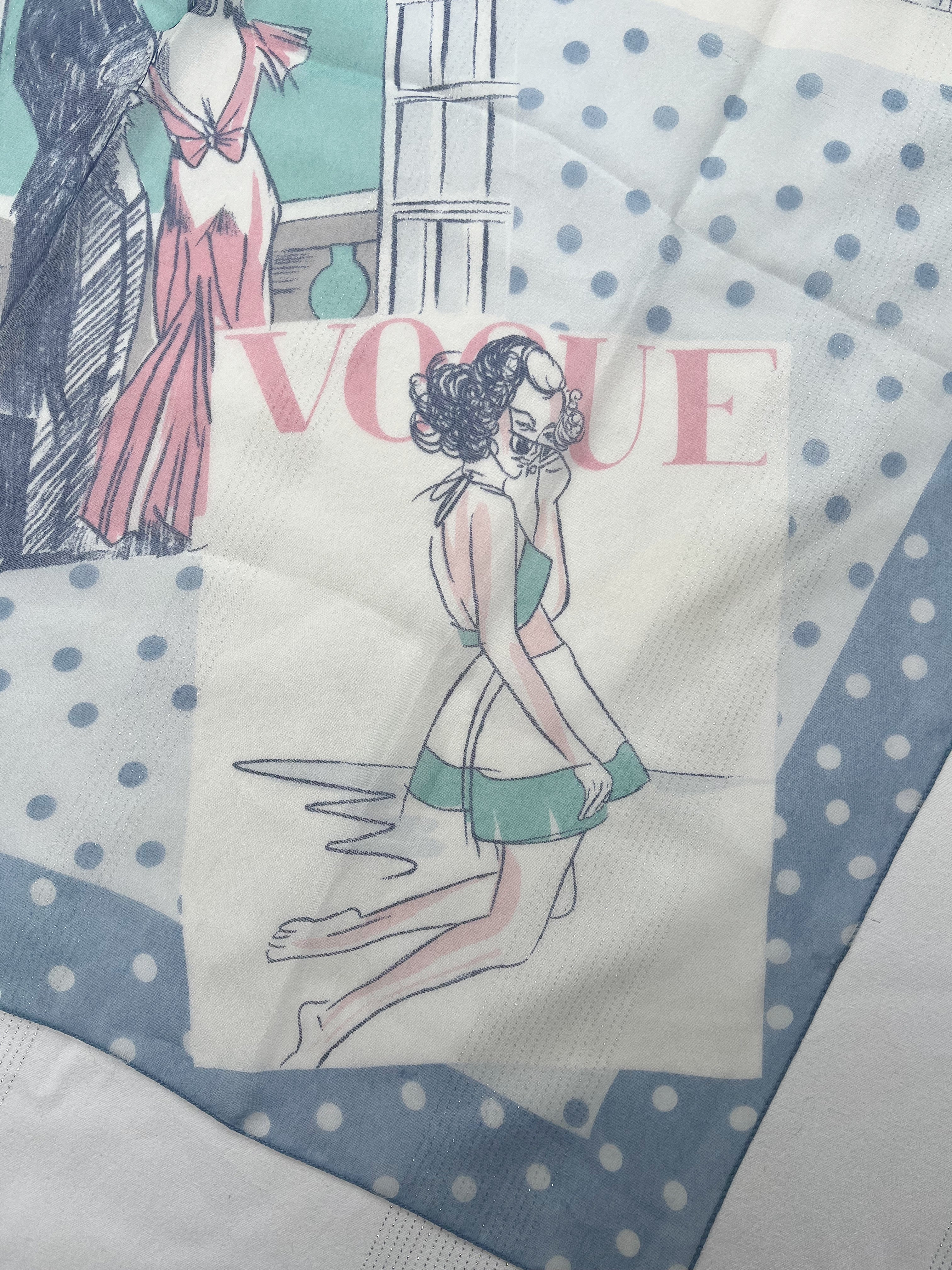 RARE Novelty print scarf 1960s magazine covers scarf Harper’s Marie Claire vogue 2024 scarf chiffon people theme fashion scarf