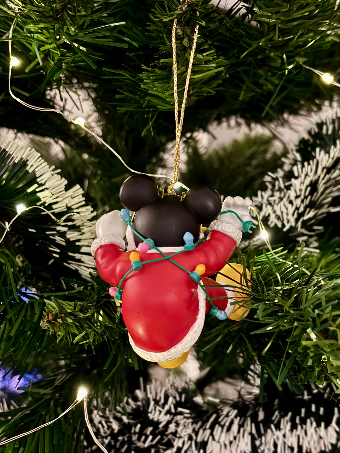 Mickey Mouse with Tangled Lights Christmas Decoration