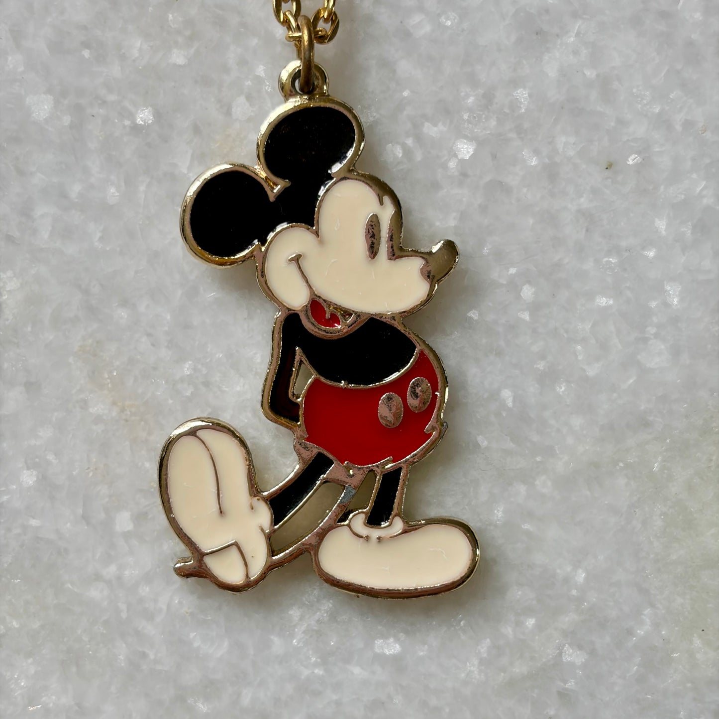 Vintage Mickey Mouse Pendant Necklace by Walt Disney Productions