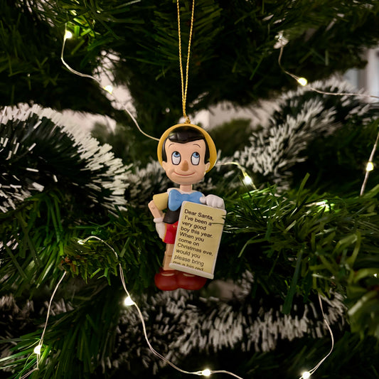 Pinocchio with Letter Christmas Decoration