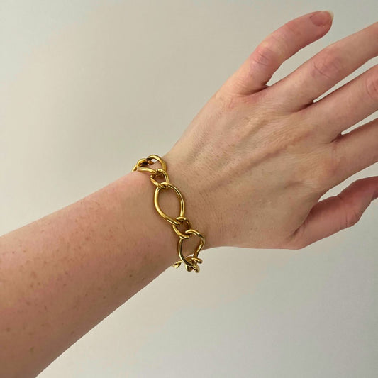 Anne Klein Gold Tone T-bar Bracelet