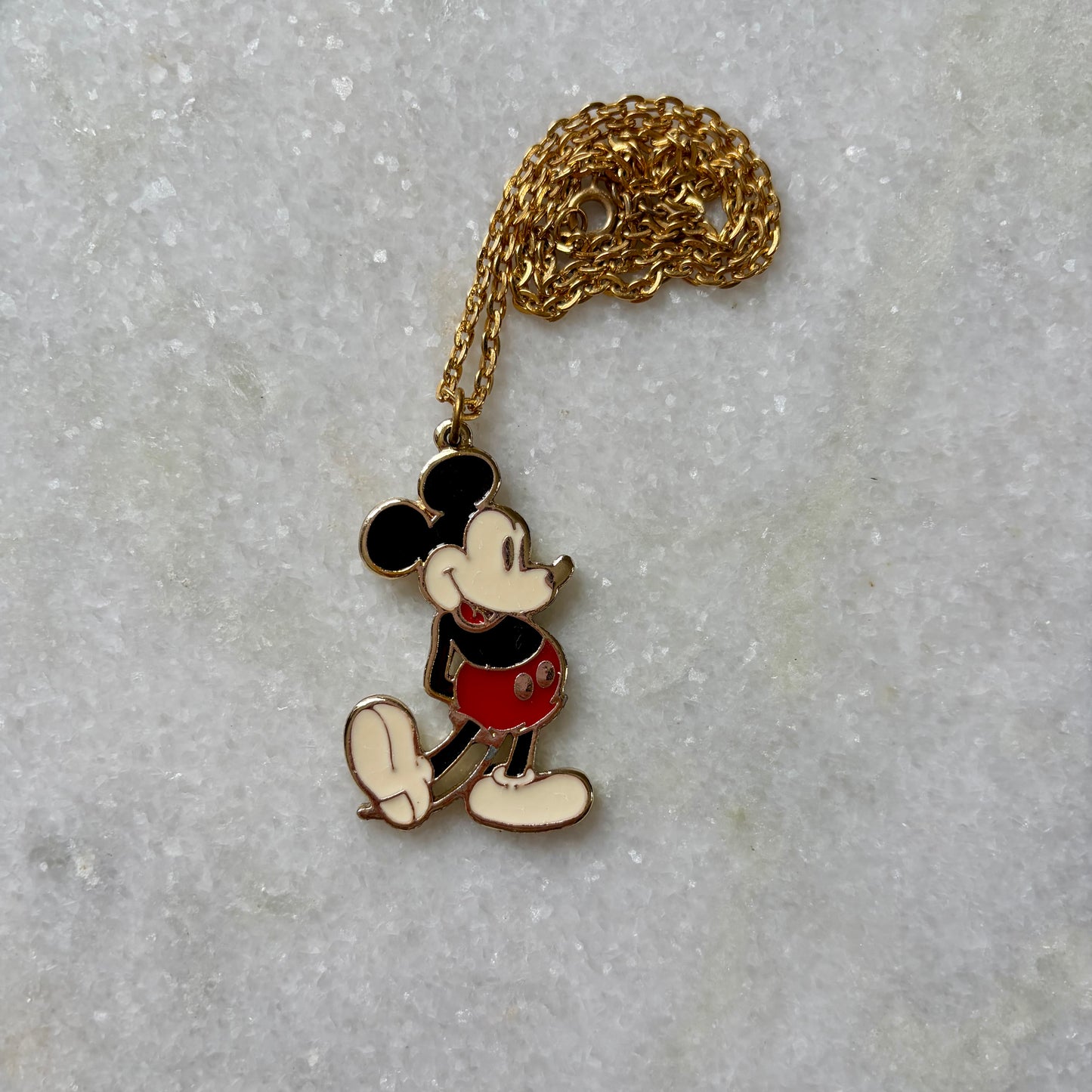 Vintage Mickey Mouse Pendant Necklace by Walt Disney Productions