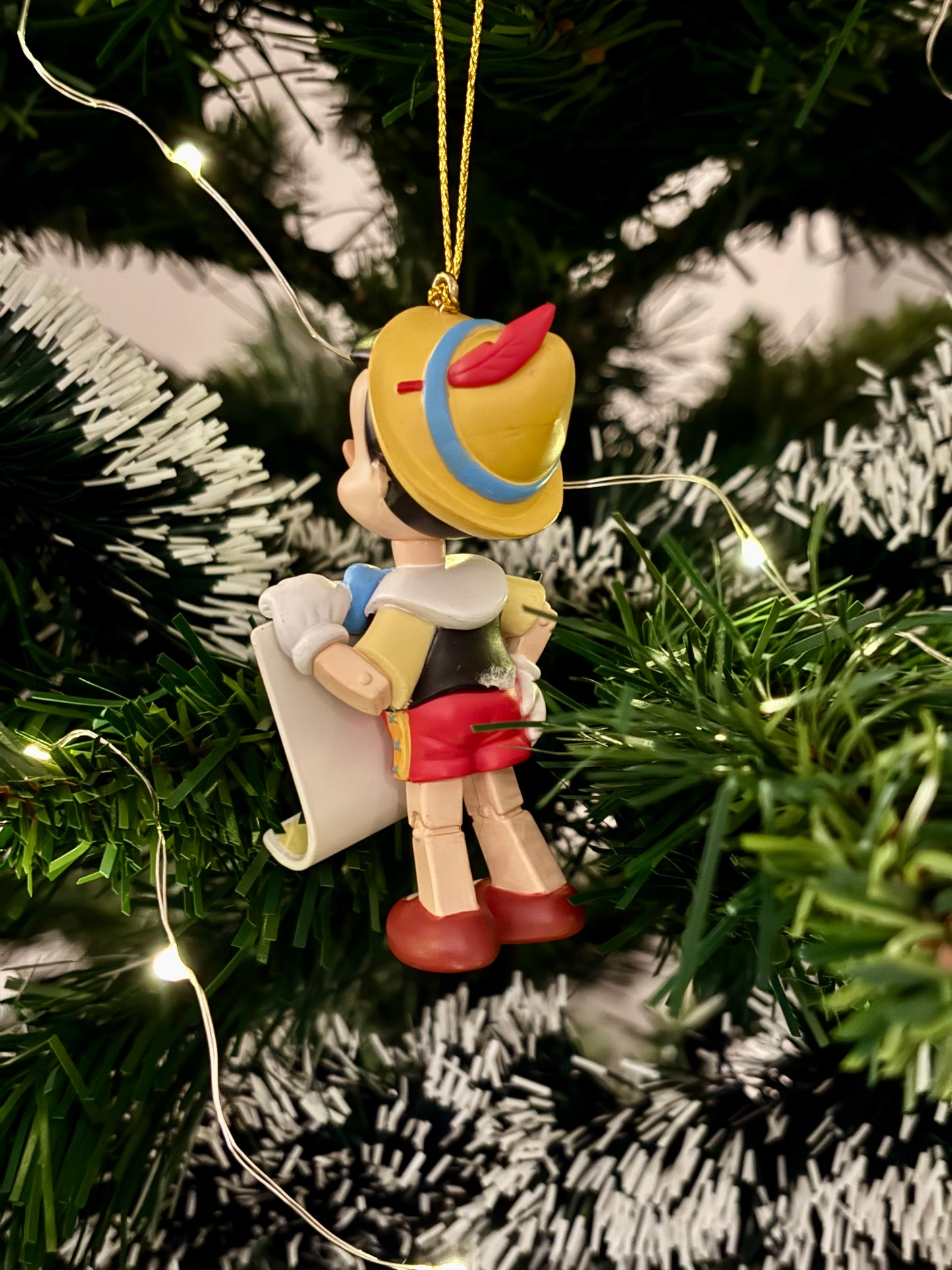 Pinocchio with Letter Christmas Decoration