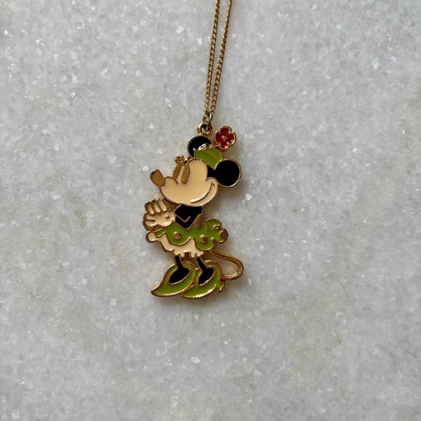 Vintage Minnie Mouse Pendant Necklace by Walt Disney Productions