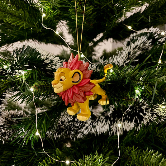 Simba with Red Leaf Mane Christmas Decoration