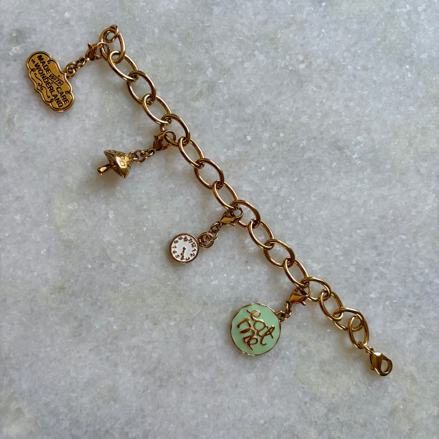 Disney Couture Alice in Wonderland Charm Bracelet