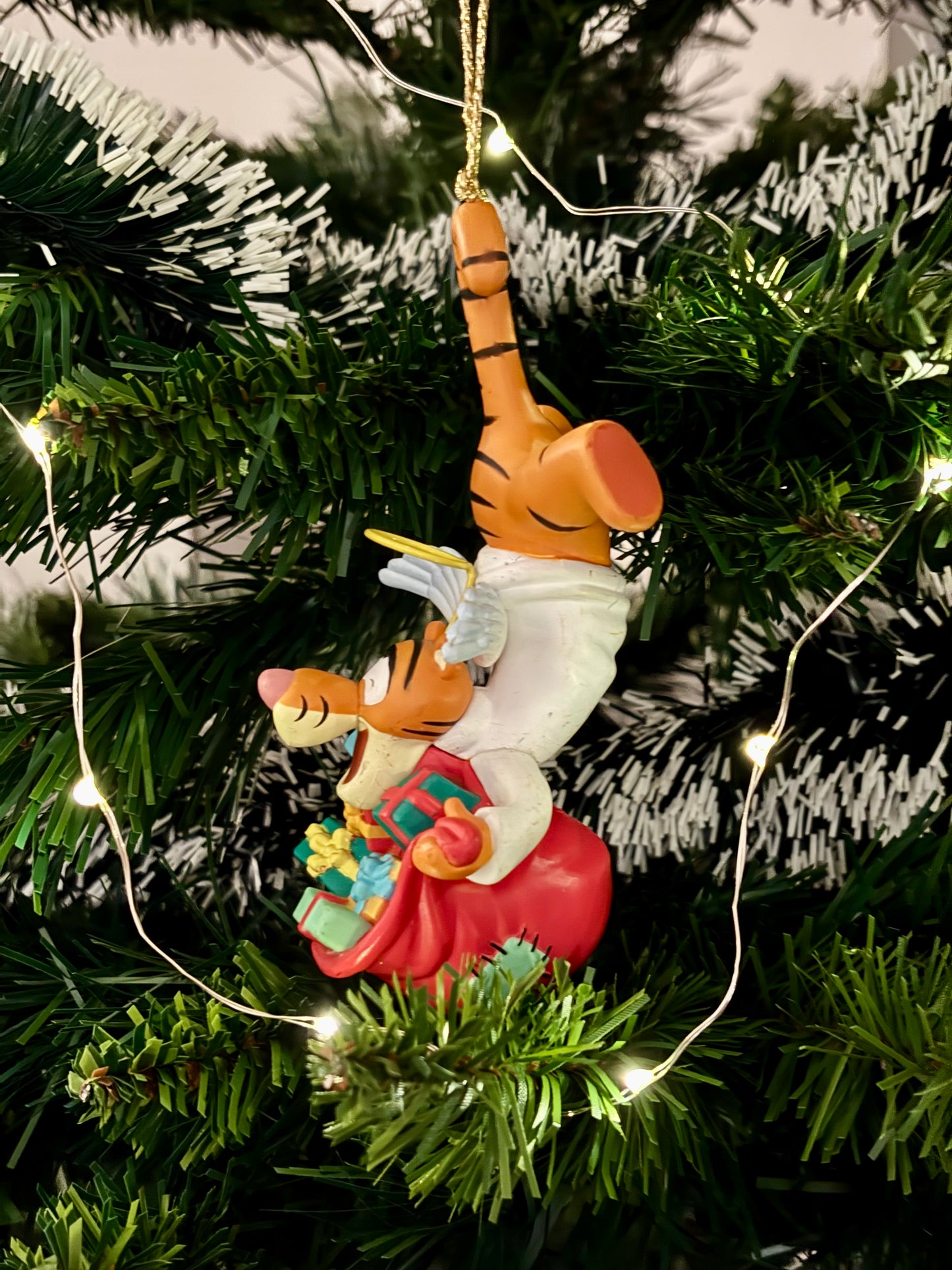 Angel Tigger with Presents Christmas Decoration