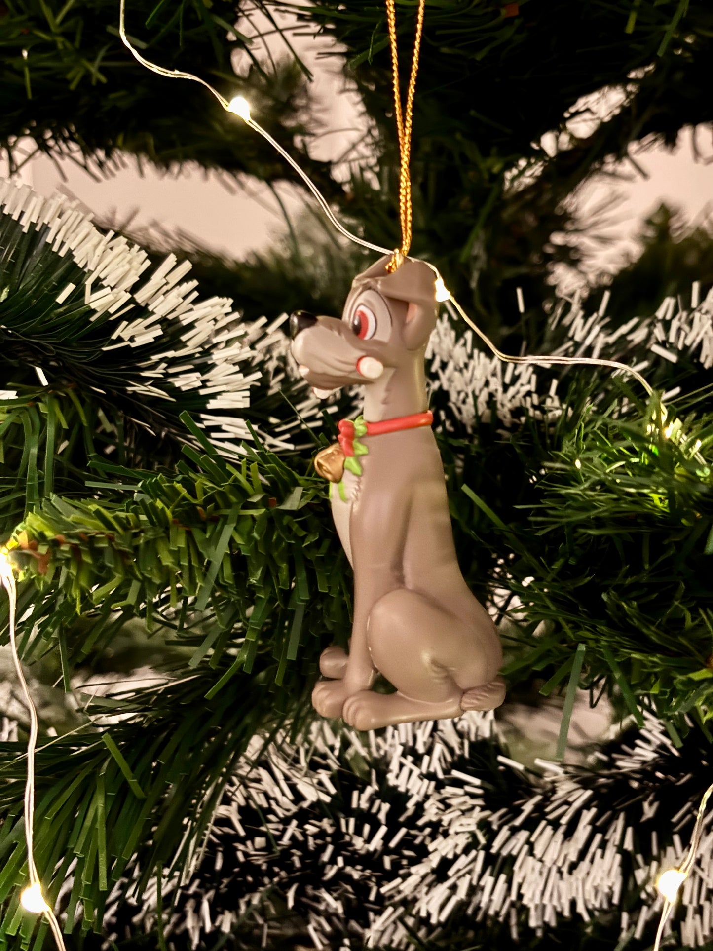 Tramp with Candy Cane Christmas Decoration