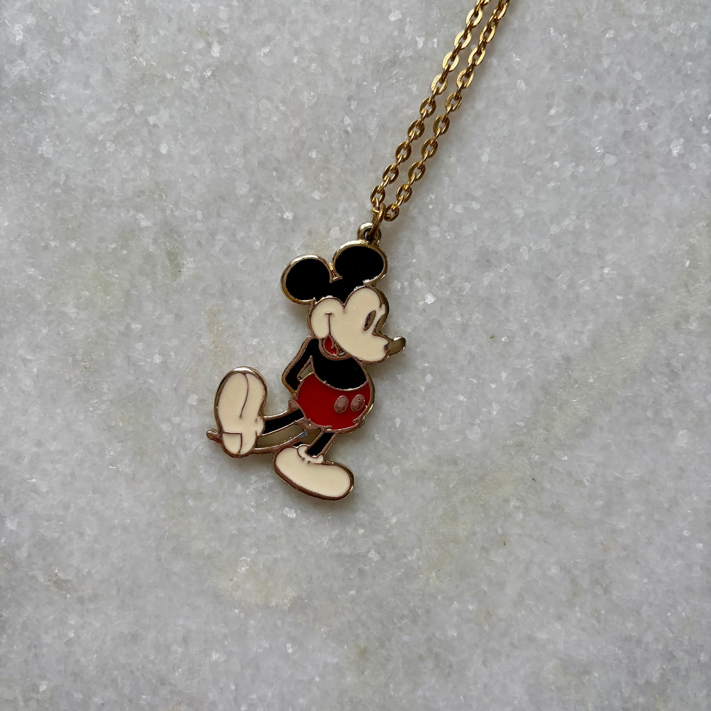Vintage Mickey Mouse Pendant Necklace by Walt Disney Productions