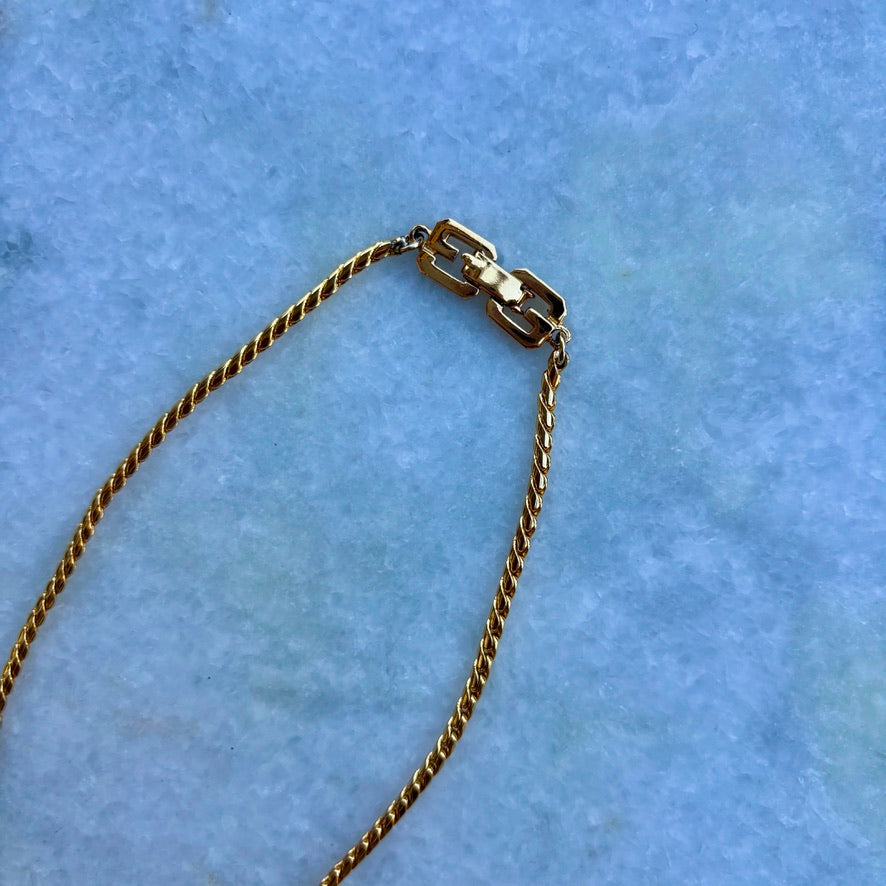 Vintage Tiger Necklace with Givenchy Logo Clasp