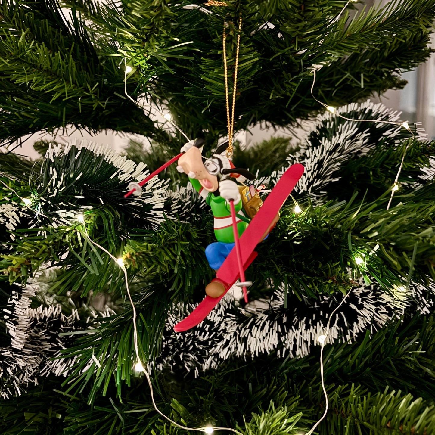 Skiing Goofy Christmas Decoration