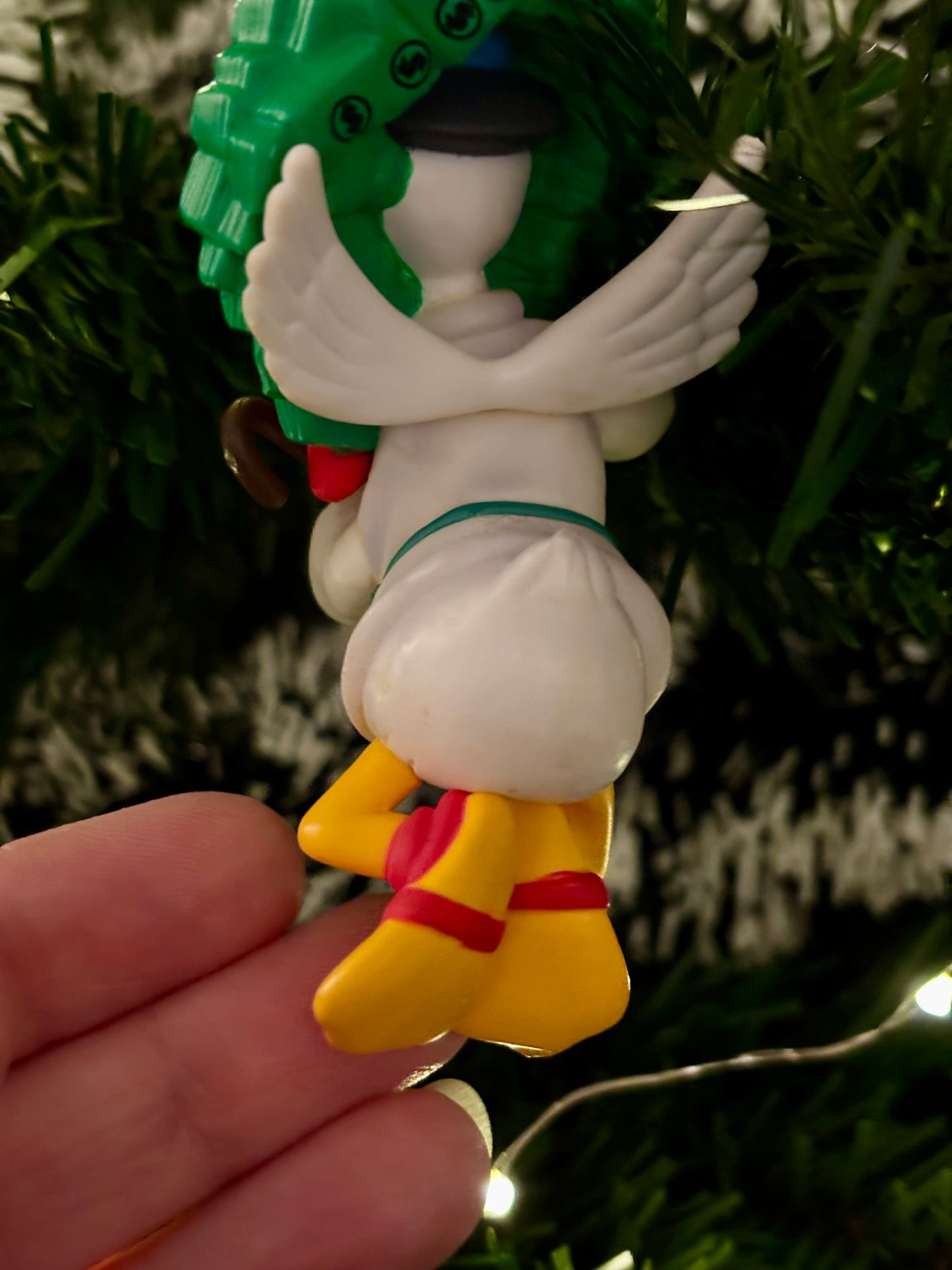 Scrooge McDuck with Money Wreath Angel Christmas Decoration