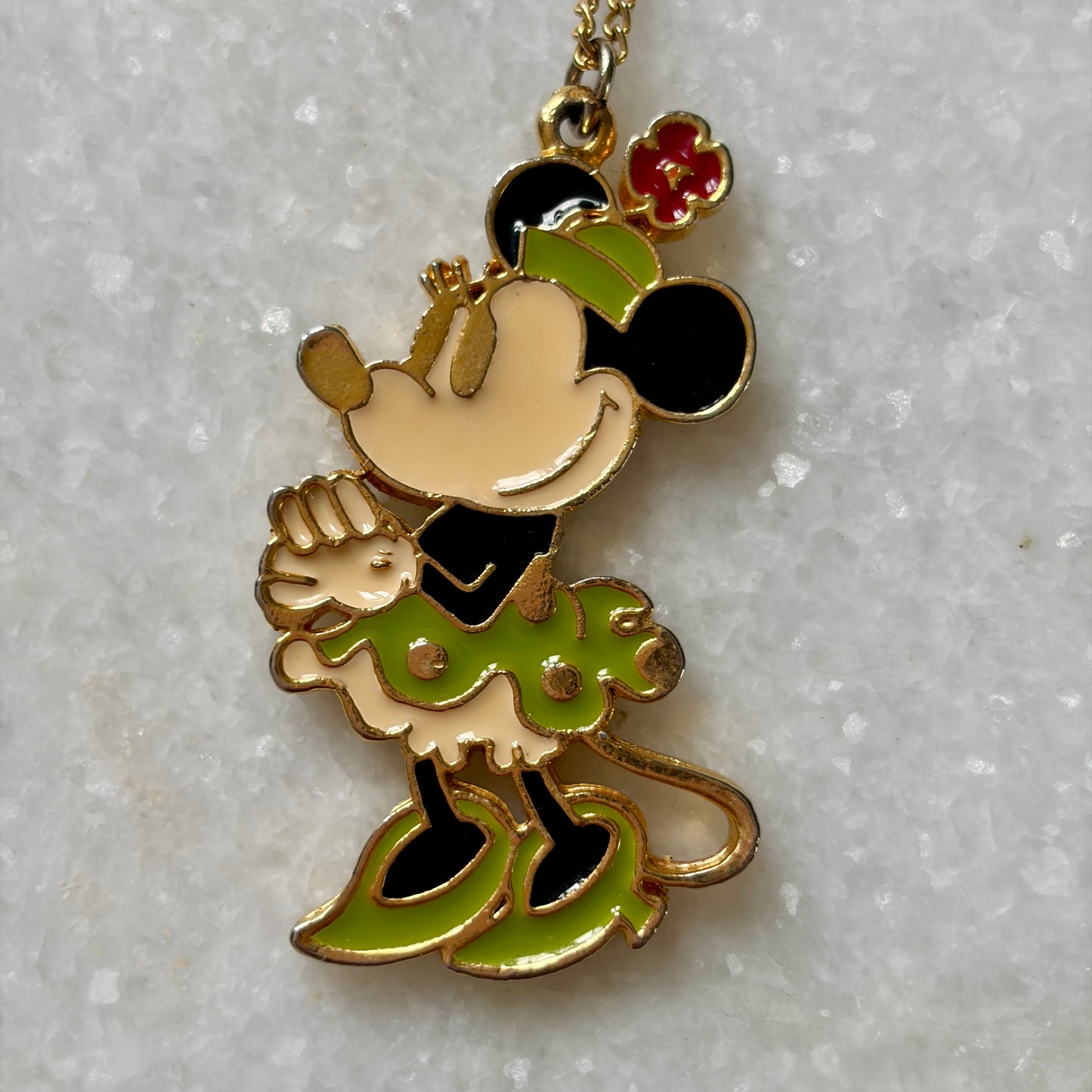 Vintage Minnie Mouse Pendant Necklace by Walt Disney Productions
